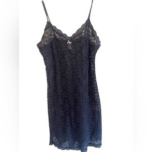 Victoria’s Secret Slip Lace Dress Navy Blue Size XS/Small